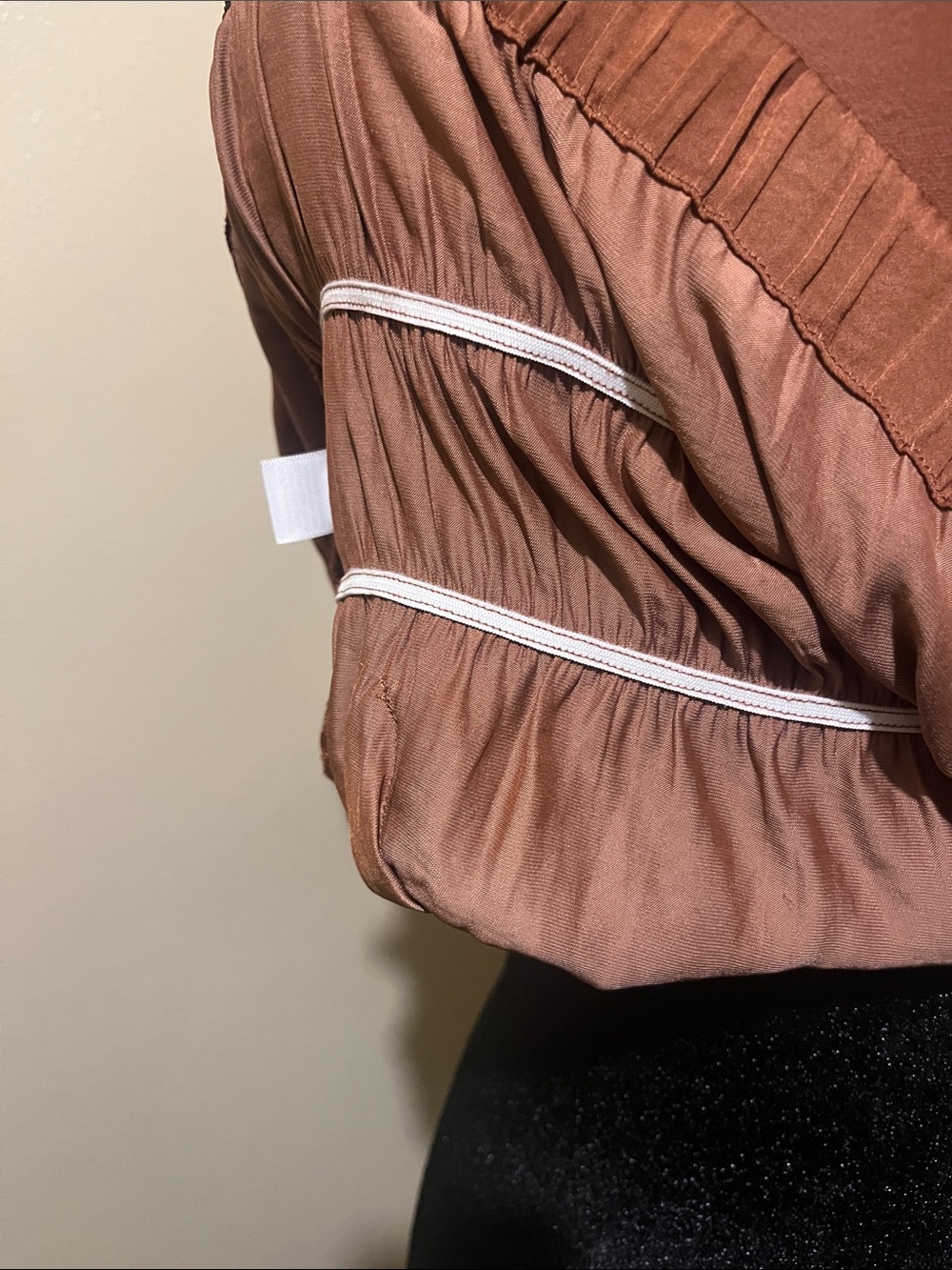 Marc New York Rust Ruffle Button-Front Blouse - Picture 6 of 8
